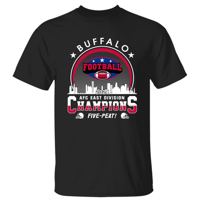 Buffalo Football 2024 AFC East Champions Skyline Sweatshirt, Conquered The East Champs Sweatshirt, Buffalo Football Fan Gifts