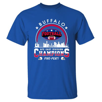 Buffalo Football 2024 AFC East Champions Skyline Sweatshirt, Conquered The East Champs Sweatshirt, Buffalo Football Fan Gifts