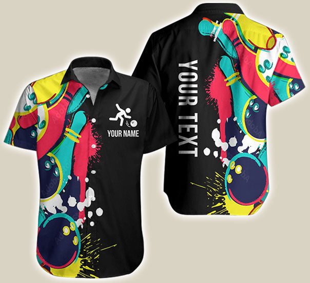 Customize Bowling Hawaiian Shirt, Bowling Color Shirt, Bowling Shirt - Best Gift For Bowling Lovers, Bowling Team