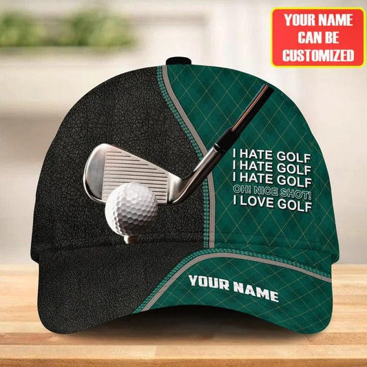 Customized Name Golf Classic Cap, Personalized Name Golf Classic Cap, Love Golf Funny Hat For Men - Perfect Gift For Golf Lovers, Golfers - Cerigifts