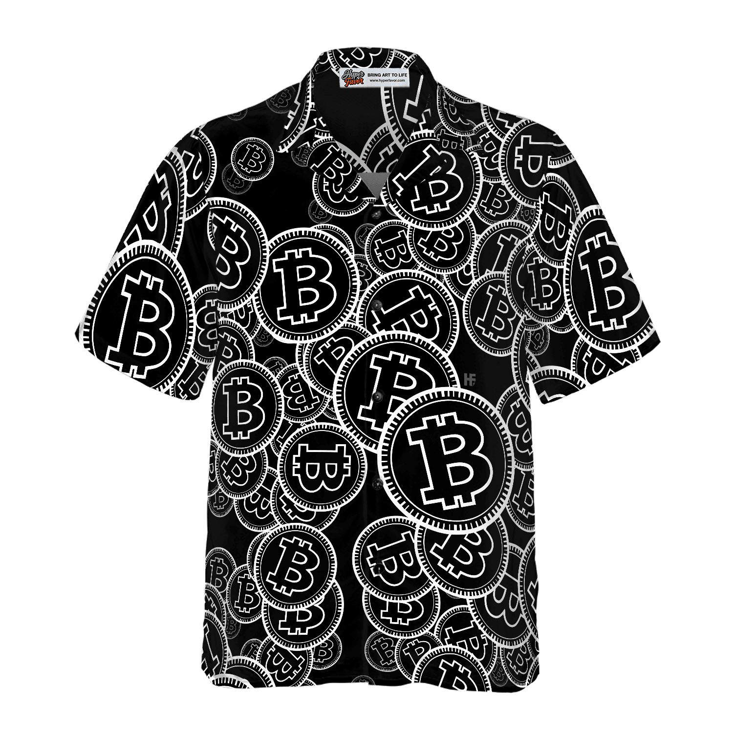 Digital Bitcoin Crypto Aloha Hawaiian Shirt For Summer, Colorful Hawaiian Shirt Outfit For Men Women, Gift For Friend, Team, Family - Cerigifts