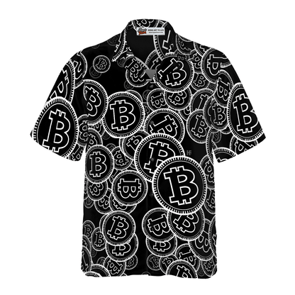 Digital Bitcoin Crypto Aloha Hawaiian Shirt For Summer, Colorful Hawaiian Shirt Outfit For Men Women, Gift For Friend, Team, Family - Cerigifts