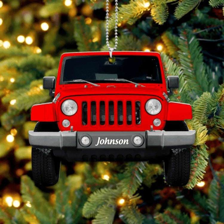Personalized Jeep Ornament - Best Gift For Jeep Lovers, Jeep Acrylic Ornament for Christmas