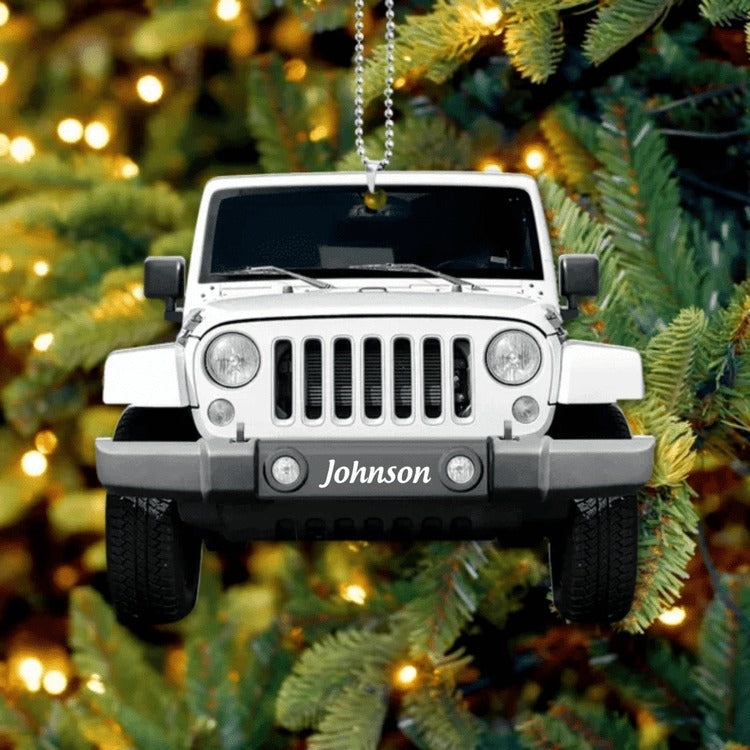 Personalized Jeep Ornament - Best Gift For Jeep Lovers, Jeep Acrylic Ornament for Christmas