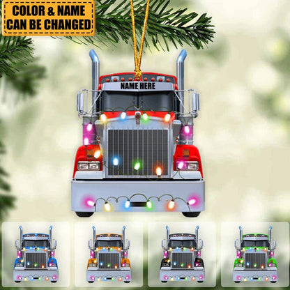 Truck Christmas Ornament, Personalized Christmas Ornament - Christmas Gift For Truck Driver, Best Custom Shape Ornament Decor