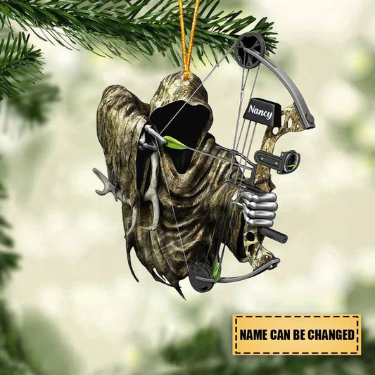 Custom Name Death Archery Flat Acrylic Ornament, Custom Christmas Ornament Gift For Family, Friends