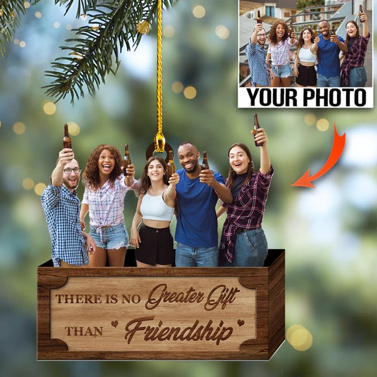Custom Photo Ornament Friendship Acrylic Ornament, Custom Christmas Ornament Gift For Friendship, Best Friend