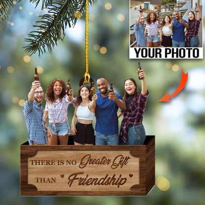 Custom Photo Ornament Friendship Acrylic Ornament, Custom Christmas Ornament Gift For Friendship, Best Friend