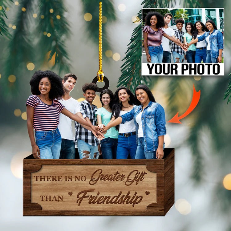Custom Photo Ornament Friendship Acrylic Ornament, Custom Christmas Ornament Gift For Friendship, Best Friend