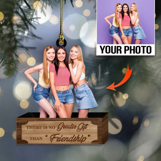 Custom Photo Ornament Friendship Acrylic Ornament, Custom Christmas Ornament Gift For Friendship, Best Friend