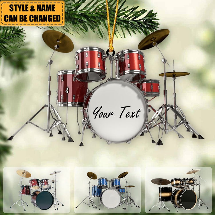 Drums Styles Colorful Drums Personalized Christmas Ornament - Gift For Drummer, Best Custom Shape Ornament Decor