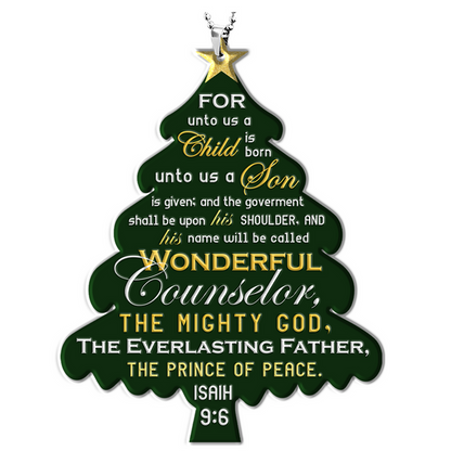 Christmas Pine For Unto Us A Child Acrylic Ornament, Perfect Christmas Gift For Family, Friends