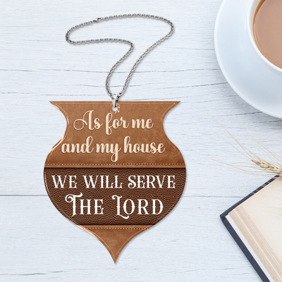 As For Me And My House, Bible Verse Acrylic Ornament, Perfect Christmas Gift For Family, Friends