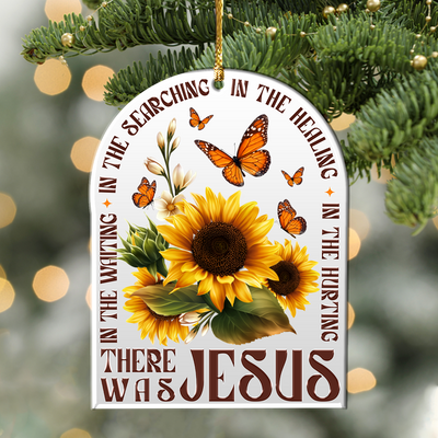 Sunflower Butterflies Religious Acrylic Ornament, Perfect Christmas Gift For Family, Friends