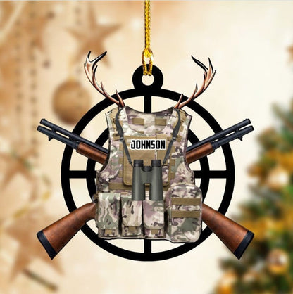 Customized Deer Hunting Acrylic Ornament For Deer Hunter, Gift For Father, Boyfriends