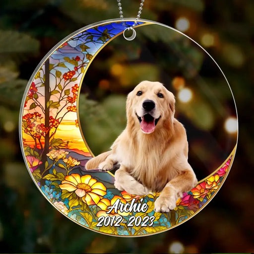 Personalized Dog Memorial Acrylic Ornament, Meaningful Memorial Ornament Gift For Dog Mom Dad Family