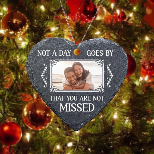 Customized Couple Photo Circle Acrylic Ornament, Christmas Gift For Couple, Lovers, Parents