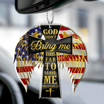 Cross Wings God Bring Me Acrylic Ornament, Perfect Christmas Gift For Family, Friends