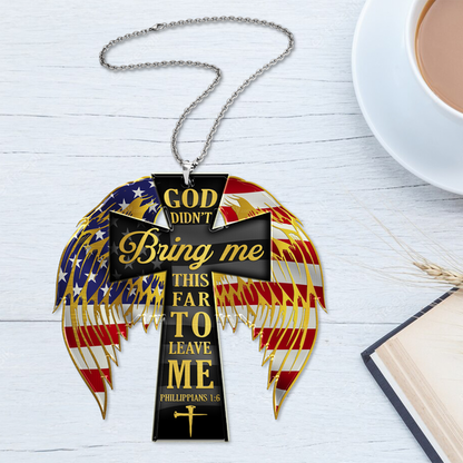 Cross Wings God Bring Me Acrylic Ornament, Perfect Christmas Gift For Family, Friends