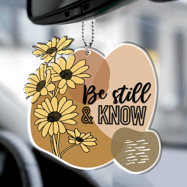 Flowers Be Still & Know I Am God It Acrylic Ornament, Perfect Christmas Gift For Family, Friends