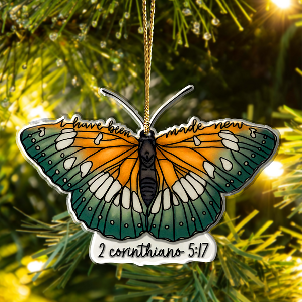 Butterfly I Have Been Made New Acrylic Ornament - Gift For Jesus Lovers, Christian, God Faith Believers