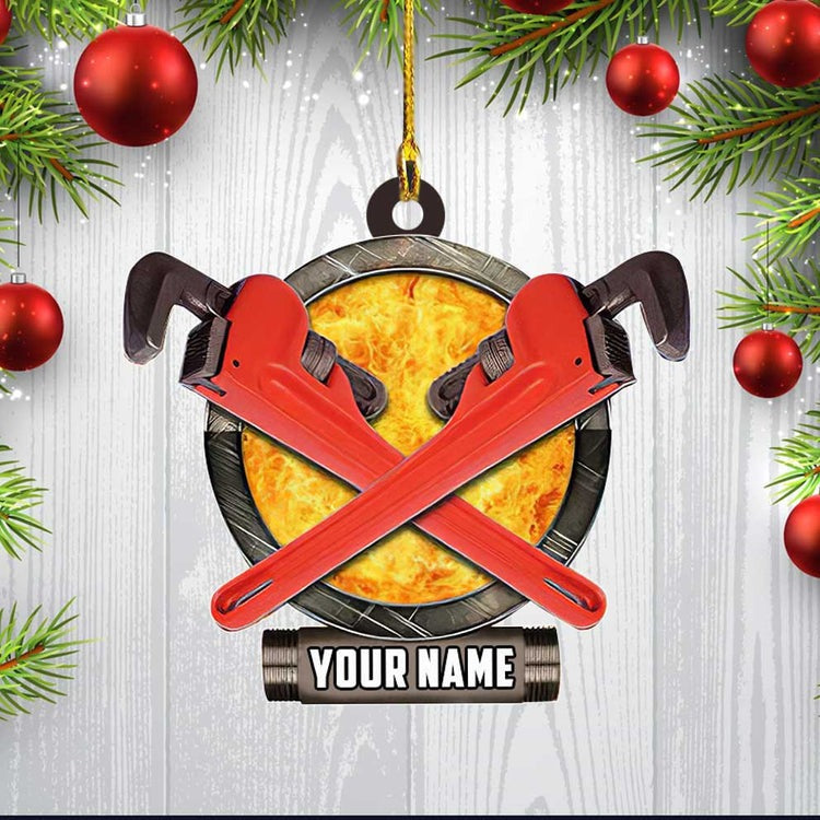 Customized Name Welder Christmas Acrylic Ornament, Custom Christmas Ornament Gift For Welder