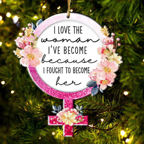 Flower Woman Power Christian Acrylic Ornament, Perfect Christmas Gift For Family, Friends