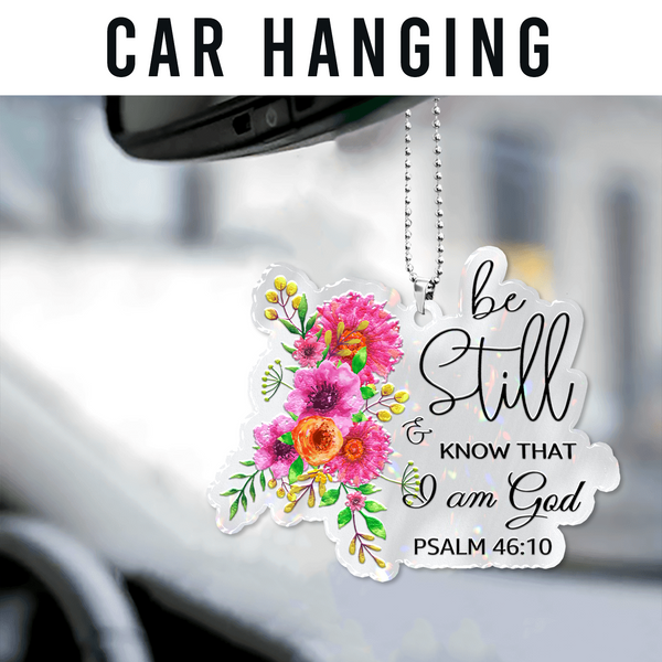 Flower Be Still & Know That I Am God Acrylic Ornament, Perfect Christmas Gift For Family, Friends