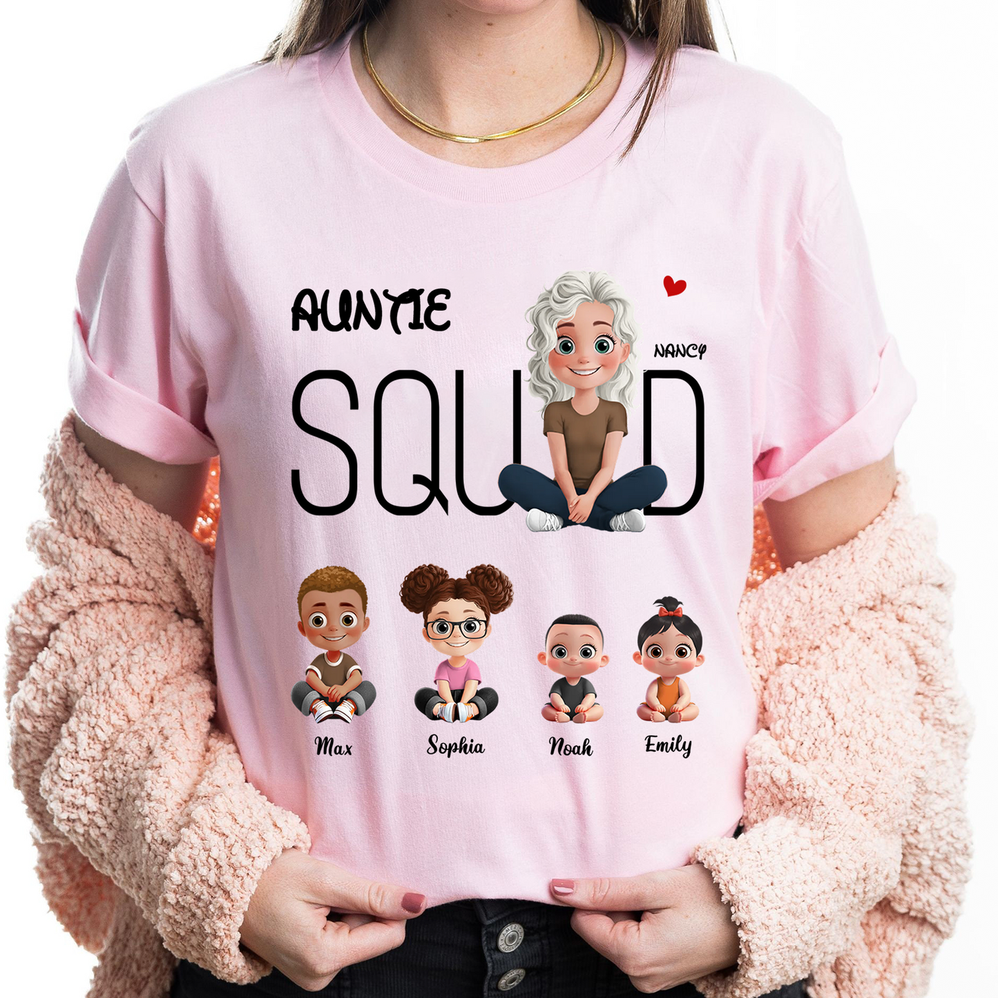 Personalized Gift For Grandma, Mom, Nana - Grandma Squad Shirt With Custom Kids On Mother's Day - HN35