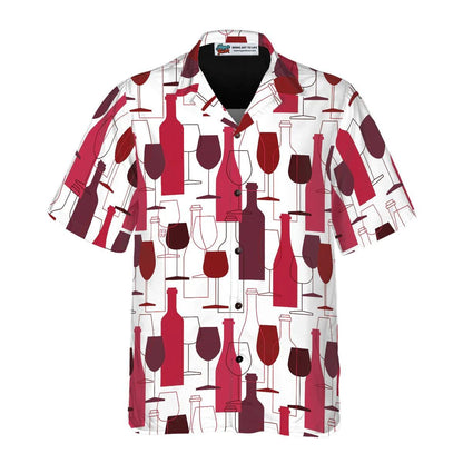 Golf Hawaiian Shirt, Golf and Wine Pattern Hawaiian Shirt, Wine Summer Aloha Shirt - Perfect Gift For Men, Women, Golf Lover, Friend, Family - Cerigifts