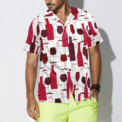 Golf Hawaiian Shirt, Golf and Wine Pattern Hawaiian Shirt, Wine Summer Aloha Shirt - Perfect Gift For Men, Women, Golf Lover, Friend, Family - Cerigifts