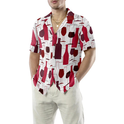 Golf Hawaiian Shirt, Golf and Wine Pattern Hawaiian Shirt, Wine Summer Aloha Shirt - Perfect Gift For Men, Women, Golf Lover, Friend, Family - Cerigifts