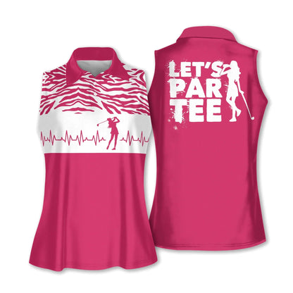 Golf Women Polo Shirt, Let Par Tee Golf Girl Heartbeat Multicolor Women Polo Shirt - Gift For Mother's Day, Golfers, Female, Golf Lover - Cerigifts