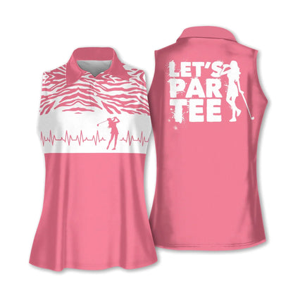 Golf Women Polo Shirt, Let Par Tee Golf Girl Heartbeat Multicolor Women Polo Shirt - Gift For Mother's Day, Golfers, Female, Golf Lover - Cerigifts