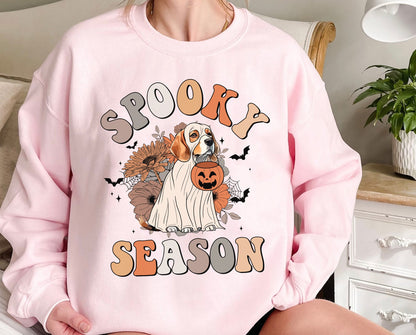 Beagle Spooky Season Shirt, Beagle Ghost Shirt, Beagle Halloween Shirt, Beagle Dog Lover, Spooky Season Dog Sweatshirt, Dog Lover Sweatshirt