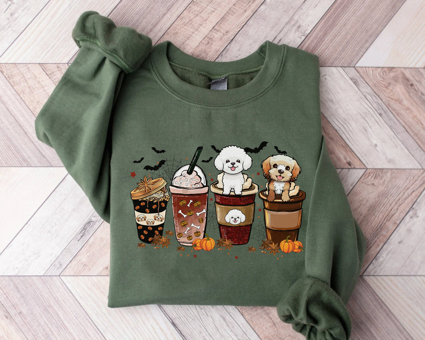 Poodle Fall Coffee Sweatshirt, Poodle Pumpkin Spice Sweatshirt, Latte Poodle Coffee Shirt, Thanksgiving Pumpkin Spice Tee