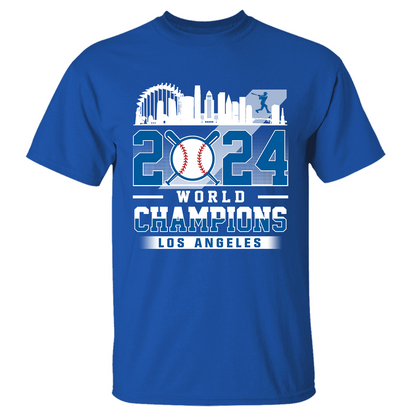 Los Angeles D Baseball 2024 World Champions Sweatshirt, L.A Baseball World Champs Shirt, Los Angeles Baseball Champs Gifts