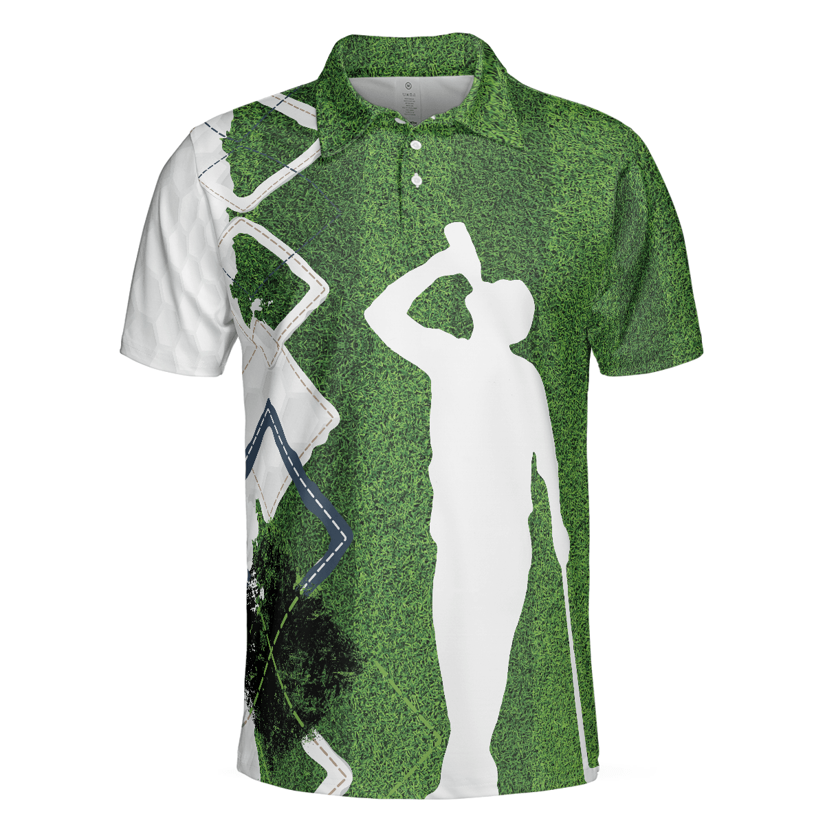 Men Golf Polo Shirt - Green Argyle Golf Men Polo Shirt, I Got A Cold Beer On Every Hole In One Men Golf Polo Shirt - Perfect Polo Shirt For Men - Cerigifts