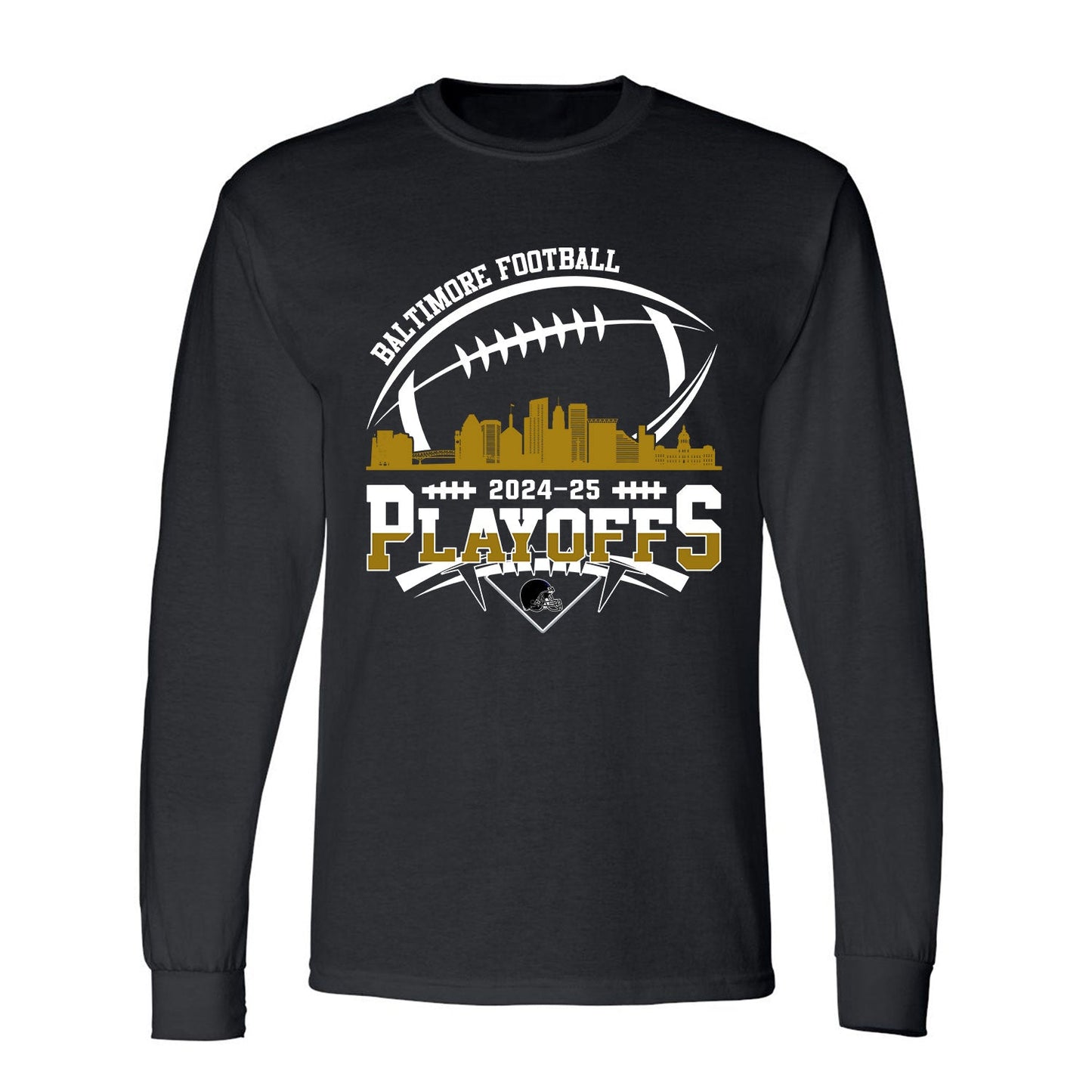 Baltimore American Football 2024-25 Playoffs Skyline Shirts, Baltimore Game Day Division Shirts, Playoffs Shirts For Baltimore Football Fans