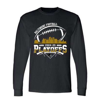 Baltimore American Football 2024-25 Playoffs Skyline Shirts, Baltimore Game Day Division Shirts, Playoffs Shirts For Baltimore Football Fans