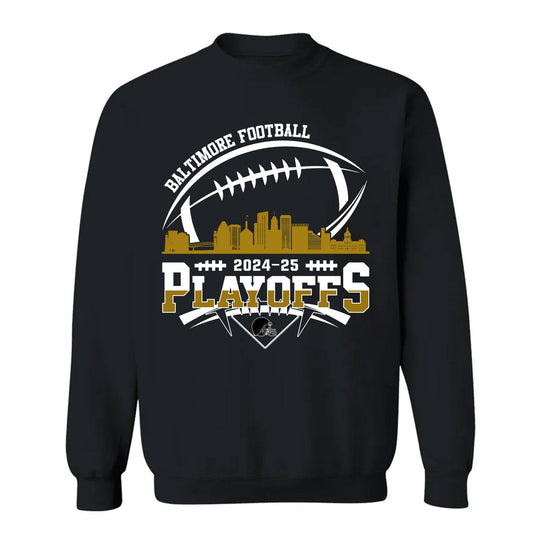 Baltimore American Football 2024-25 Playoffs Skyline Sweatshirt, Baltimore Game Day Division Sweatshirt, Playoffs Sweatshirt For Baltimore Football
