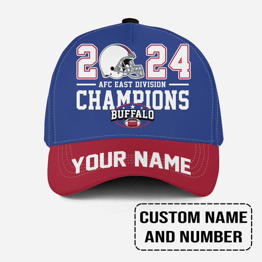 Buffalo American Football 2024 AFC East Champions Classic Hat Cap Custom, Conquered The East Champs Classic Hat Cap, Buffalo Football Fan Gifts
