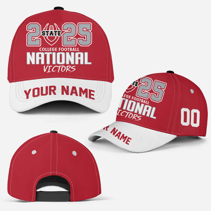 Go Bucks 2025 National Winner Custom Classic Hat Cap, College Football Victors Classic Cap, 2025 Champions Columbus Ohio Custom Classic Hat Cap