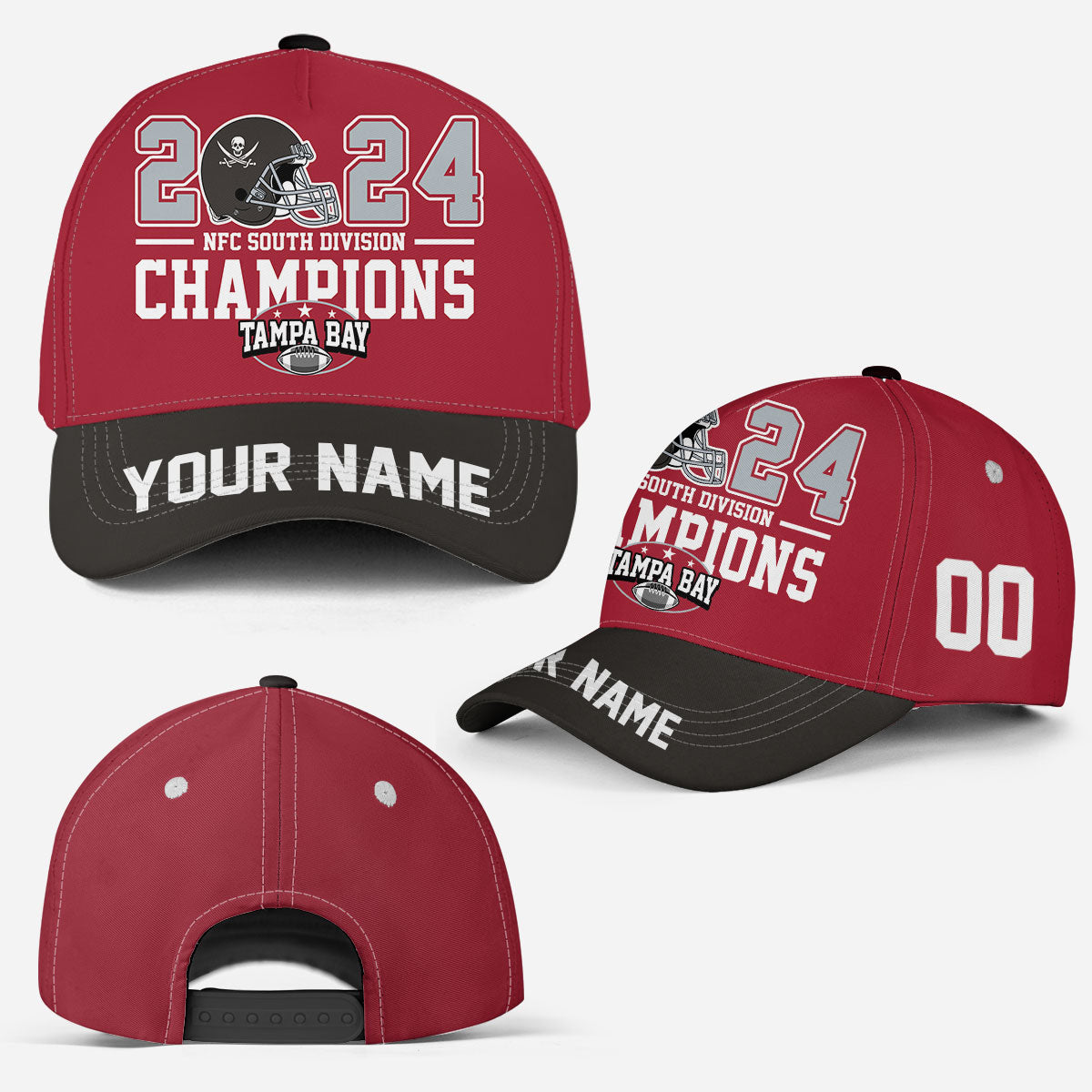 2024 Custom Tampa Bay American Football NFC South Division Champions Classic Hat Cap, Tampa Bay Division Champs Custom Classic Hat Cap