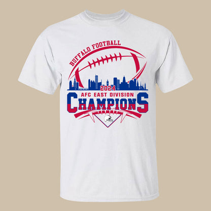 Buffalo American Football AFC East Champions Shirt 2024, 2024 Buffalo Skyline Football AFC East Champs Shirt, Buffalo Football Fan Shirts