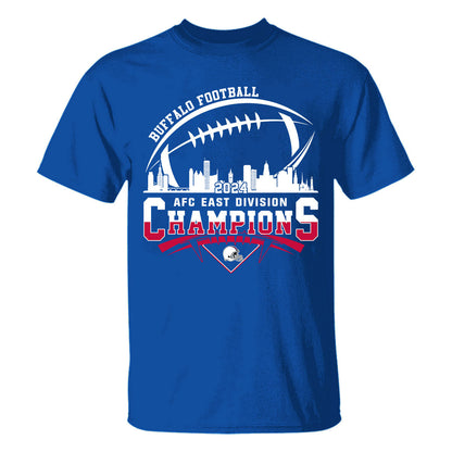 Buffalo American Football AFC East Champions Shirt 2024, 2024 Buffalo Skyline Football AFC East Champs Shirt, Buffalo Football Fan Shirts