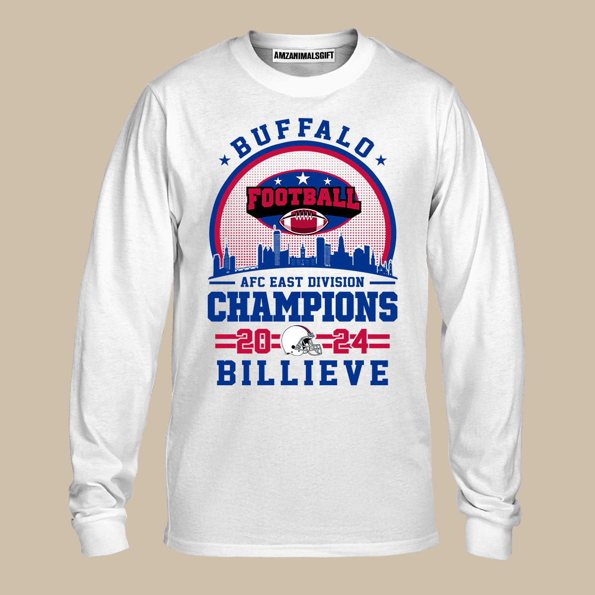 Buffalo American Football 2024 AFC East Champions Billieve t shirt, Billieve Buffalo Football 2024 AFC East Champs Shirts