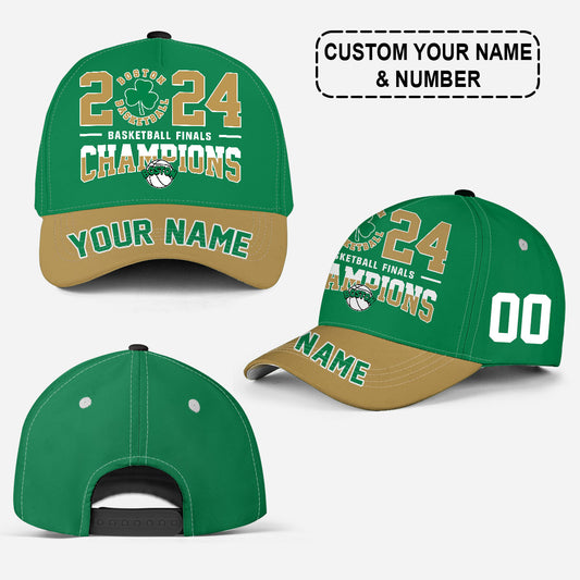Boston American Basketball 2024 Playoff Final Champions Classic Cap, Customized Basketball Cap For Boston Basketball Fans