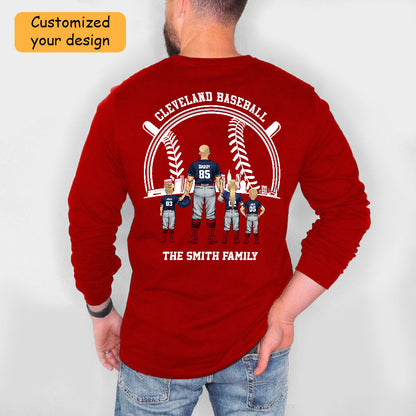 Personalized Cleveland Baseball Family Dad Shirt, Perfect Gift For Dad, Father, Grandpa, Family, Baseball Lovers