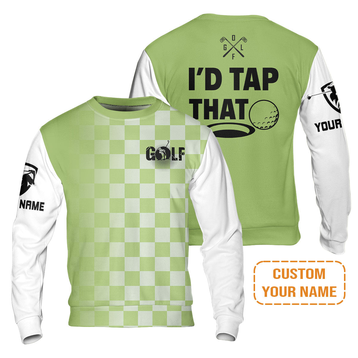 Golf T-Shirt - Funny Custom Name Apparel, I'd Tap That Men Golf T-Shirt - Personalized Gift For Golf Lover, Team, Golfers, Husband, Boyfriend